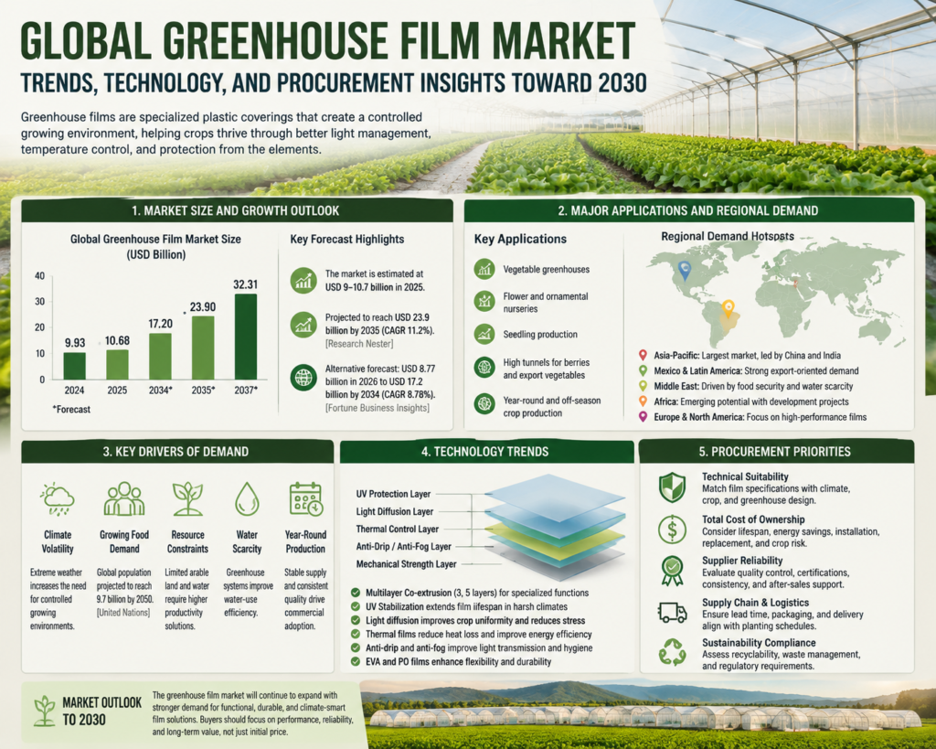 Global Greenhouse Film Market Trends and Technology Outlook Toward 2030
