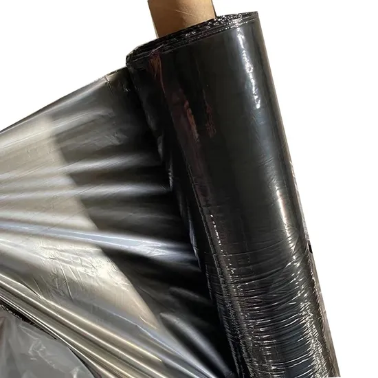 Agricultural black mulch film roll for crop soil covering