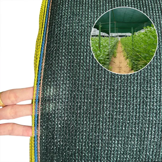 Green shade cloth for greenhouse